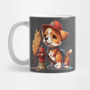 Firefighter dog of the fire hydrant Mug